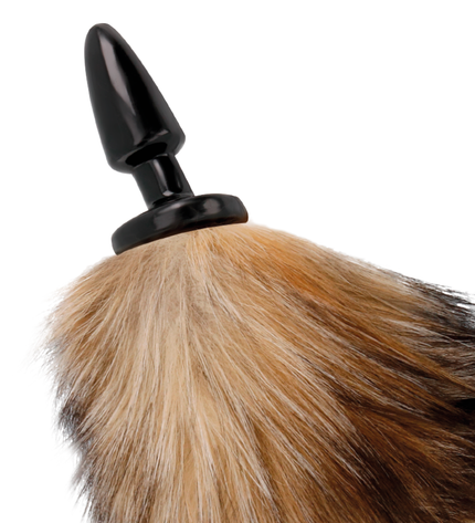 DARKNESS - QUEUE NATURELLE AVEC PLUG ANAL EN SILICONE 10 CM by DARKNESS ANAL