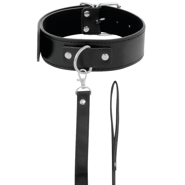 DARKNESS - COLLIER DE POSTURE AVEC CHAÎNE EN CUIR by DARKNESS BONDAGE