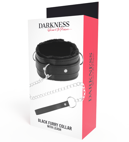 DARKNESS - COLLIER DE POSTURE CONFORTABLE AVEC CHAÎNE EN CUIR by DARKNESS BONDAGE