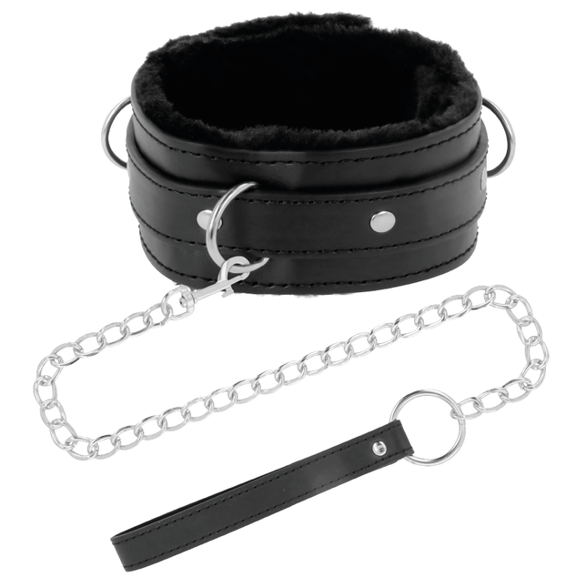 DARKNESS - COLLIER DE POSTURE CONFORTABLE AVEC CHAÎNE EN CUIR by DARKNESS BONDAGE
