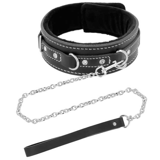 DARKNESS - COLLIER EN CUIR DE HAUTE QUALITÉ AVEC LAISSE by DARKNESS BONDAGE