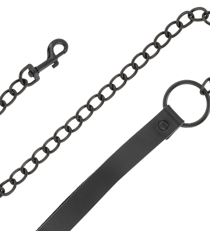 DARKNESS - COLLIER NOIR AVEC CHAÎNE by DARKNESS BONDAGE