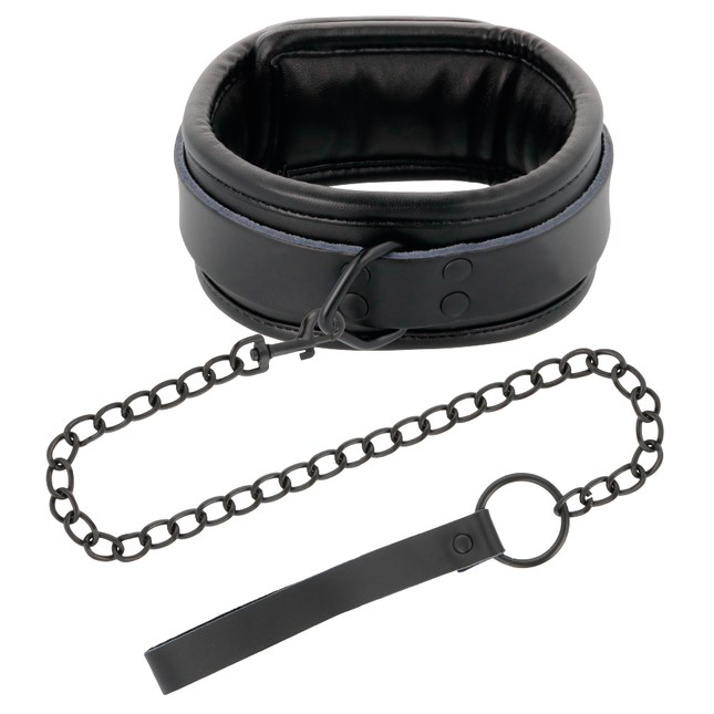 DARKNESS - COLLIER NOIR AVEC CHAÎNE by DARKNESS BONDAGE