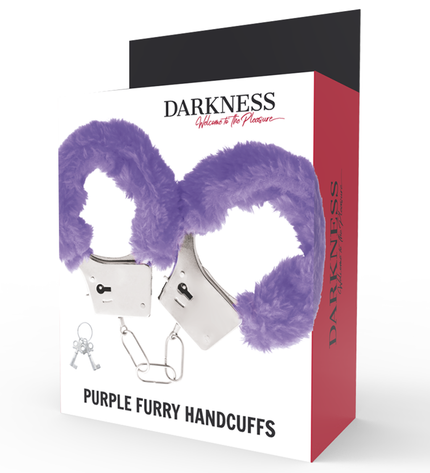 DARKNESS - MENOTTES EN MÉTAL DOUBLÉES LILAS by DARKNESS BONDAGE