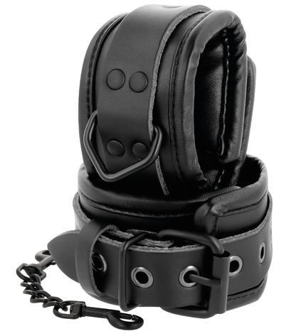 DARKNESS - MENOTTES RÉGLABLES EN CUIR NOIR by DARKNESS BONDAGE