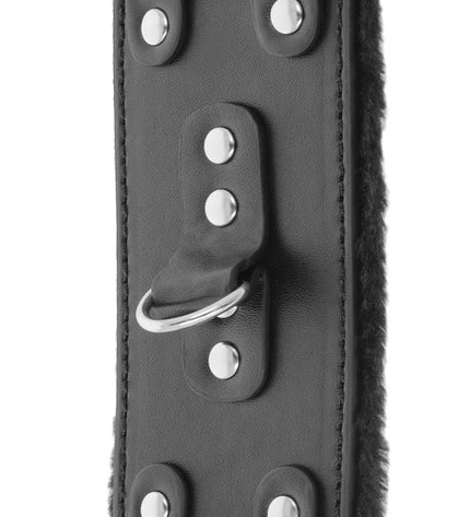DARKNESS - MENOTTES AJUSTABLES EN CUIR NOIR AVEC DOUBLURE by DARKNESS BONDAGE