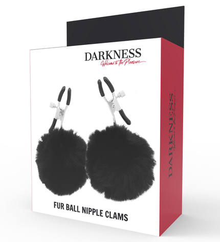 DARKNESS - PINCES À TÉTONS AVEC POM POMS 1 by DARKNESS SENSATIONS
