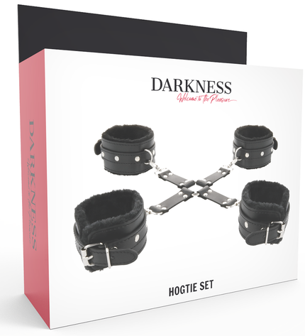 DARKNESS - MENOTTES EN CUIR POUR PIEDS ET MAINS NOIR by DARKNESS BONDAGE