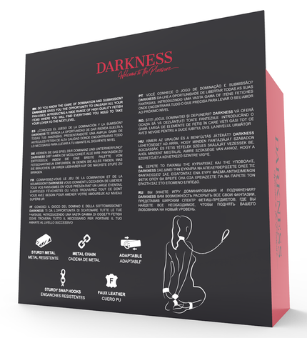DARKNESS - MENOTTES ET COLLIER EN CUIR NOIR by DARKNESS