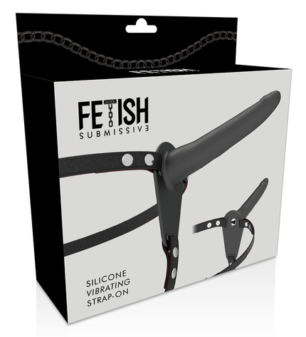 FETISH SUBMISSIVE HARNESS - VIBRATEUR SILICONE NOIR 15 CM by FETISH SUBMISSIVE HARNESS