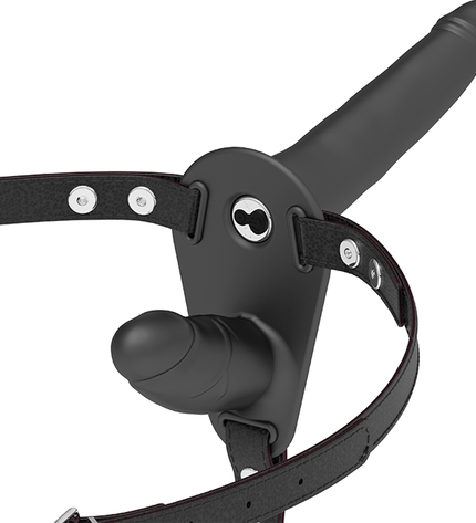 FETISH SUBMISSIVE HARNESS - VIBRATEUR NOIR DOUBLE PÉNÉTRATION by FETISH SUBMISSIVE HARNESS