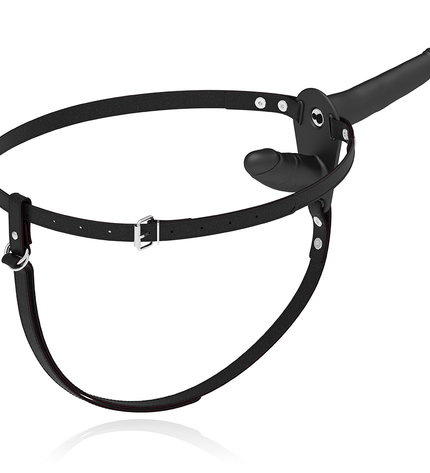 FETISH SUBMISSIVE HARNESS - VIBRATEUR NOIR DOUBLE PÉNÉTRATION by FETISH SUBMISSIVE HARNESS
