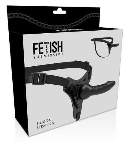FETISH SUBMISSIVE HARNESS - SILICONE NOIR RÉALISTE 16 CM by FETISH SUBMISSIVE HARNESS