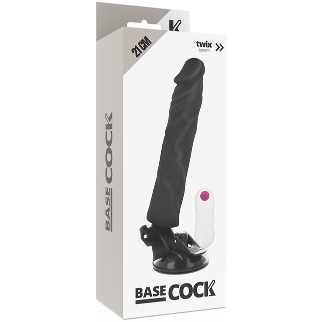BASECOCK - VIBRATEUR RÉALISTE TÉLÉCOMMANDE NATUREL 21 CM -O- 4 CM by BASECOCK