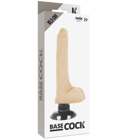 BASECOCK - VIBRATEUR RÉALISTE 2-1 NATUREL 18.5 CM -O- 4 CM by BASECOCK