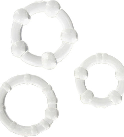 SEVEN CREATIONS - ENSEMBLE DE TROIS ANNEAUX PÉNIS TRANSPARENTS by SEVEN CREATIONS
