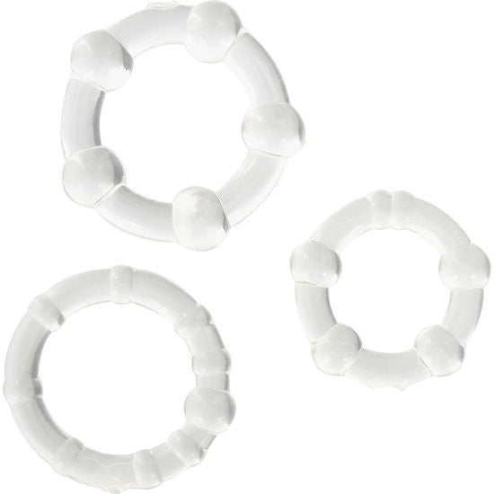 SEVEN CREATIONS - ENSEMBLE DE TROIS ANNEAUX PÉNIS TRANSPARENTS by SEVEN CREATIONS