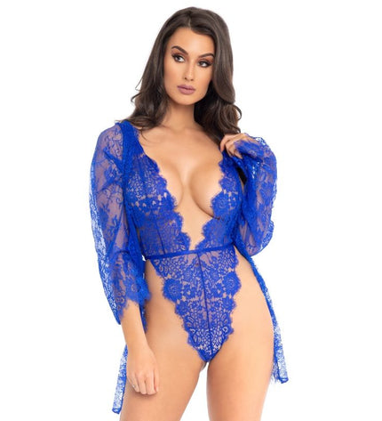 LEG AVENUE - TEDDY ET ROBE BLEU S by LEG AVENUE TEDDIES