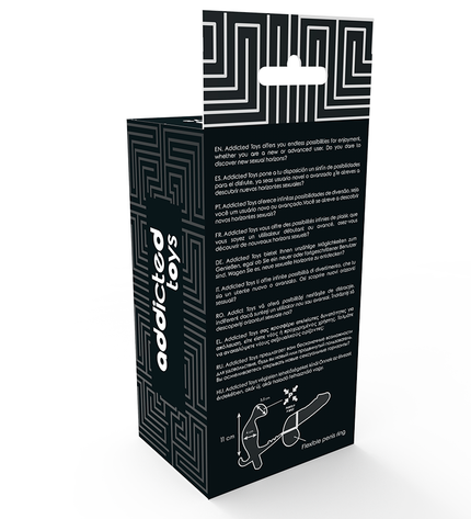 ADDICTED TOYS - PLUG ANAL AVEC DOUBLE ANNEAU PÉNIS ET TESTICULES NOIR by ADDICTED TOYS