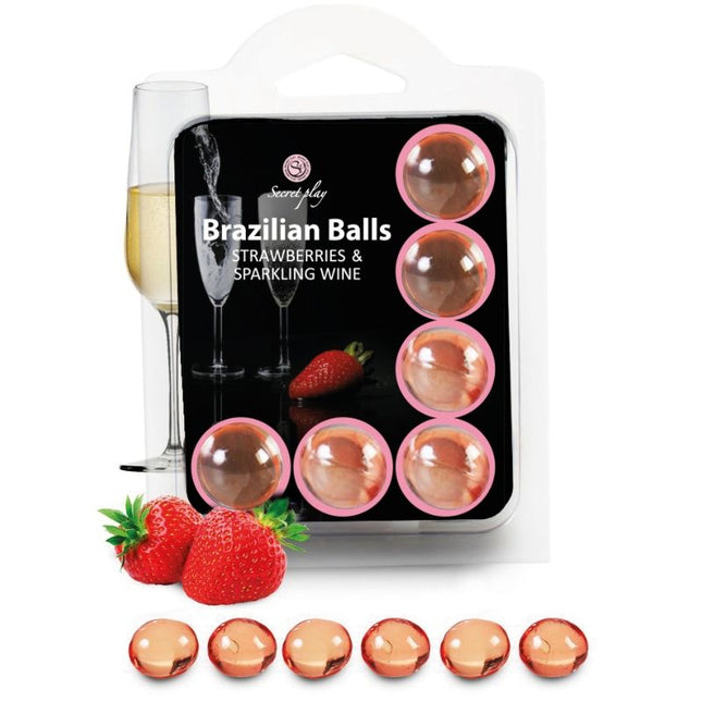 SECRETPLAY - SET 6 BOULES BRÉSILIENNES FRAISES AU CAVA by SECRETPLAY COSMETIC