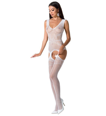 PASSION - FEMME BS062 BODYSTOCKING BLANC TAILLE UNIQUE by PASSION WOMAN