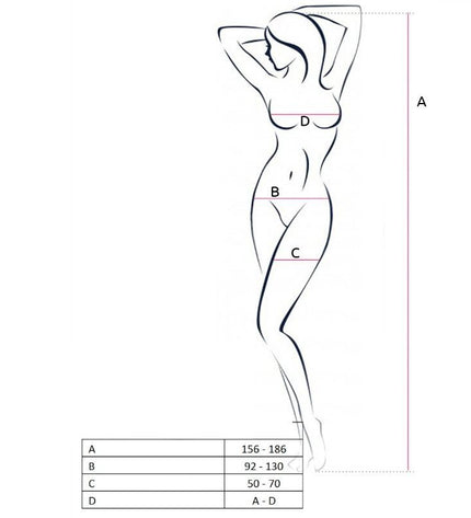 PASSION - FEMME BS050 BODYSTOCKING ROUGE TAILLE UNIQUE by PASSION WOMAN