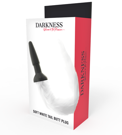 DARKNESS - PLUG ANAL EN SILICONE AVEC QUEUE BLANCHE by DARKNESS ANAL