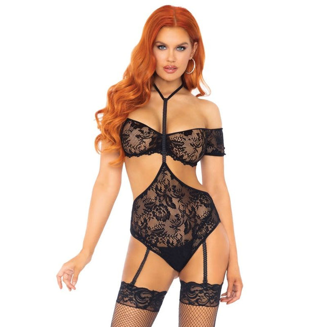 LEG AVENUE - ENSEMBLE DEUX PIÈCES TOP & TEDDY S/M by LEG AVENUE SETS