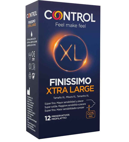 CONTROL - PRÉSERVATIFS FINISSIMO XL 12 UNITÉS