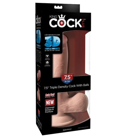KING COCK - GODE TRIPLE DENSITÉ 19 CM by KING COCK PLUS