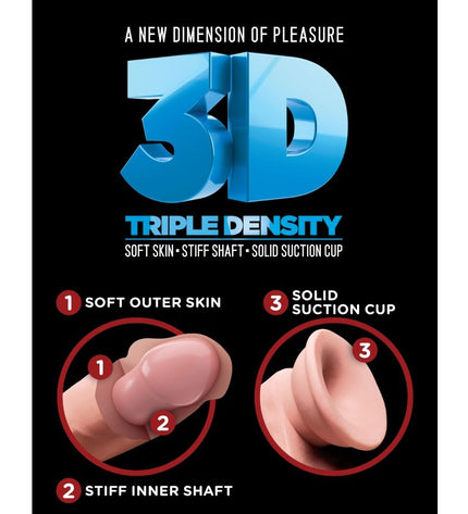 KING COCK - GODE TRIPLE DENSITÉ 19 CM by KING COCK PLUS