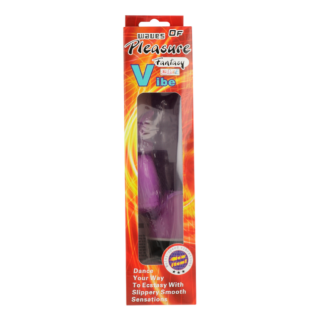 BAILE - VIBRATEUR FANTASY WAVES OF PLEASURE AVEC LAPIN LILAS 23 CM - Concombre Boutique