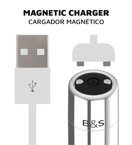 BLACK&SILVER - BALLE MAGNÉTIQUE VIBRANTE KAILAN 2 ARGENT by BLACK&SILVER