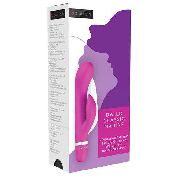 B SWISH - VIBRATEUR BWILD CLASSIC MARINE RABBIT CERISE by B SWISH