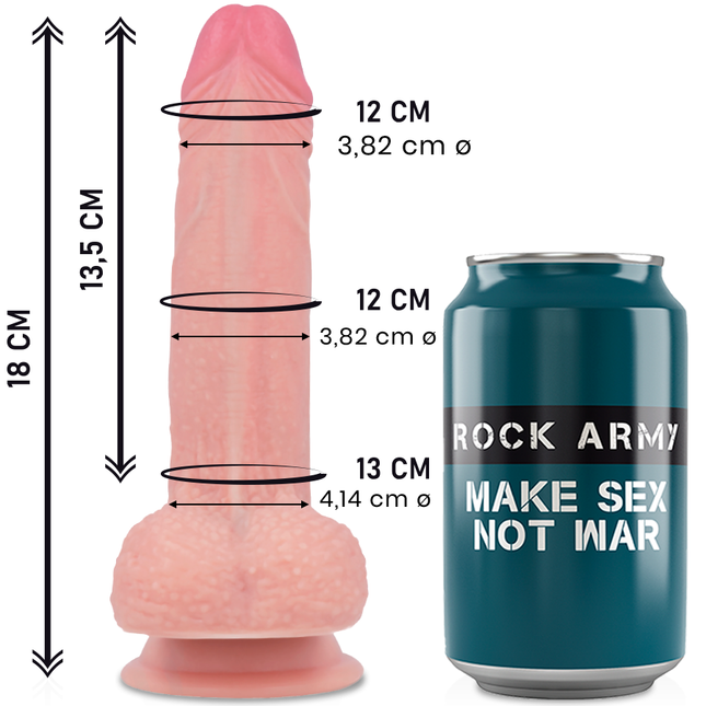 ROCKARMY - SILICONE LIQUIDE PREMIUM MUSTANG RÉALISTE 18 CM -O- 4.14 CM by ROCK ARMY