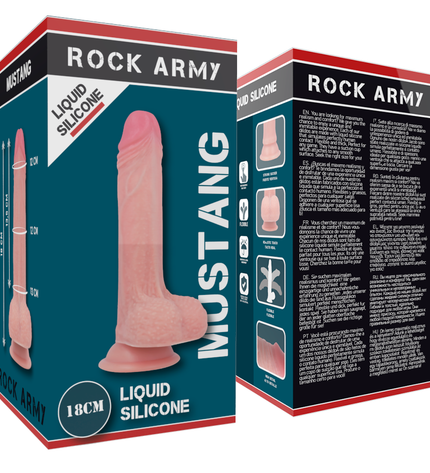 ROCKARMY - SILICONE LIQUIDE PREMIUM MUSTANG RÉALISTE 18 CM -O- 4.14 CM by ROCK ARMY