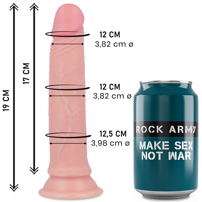 ROCKARMY - LIQUIDE SILICONE PREMIUM AVENGER REALISTIC 19 CM -O- 3.98 CM by ROCK ARMY
