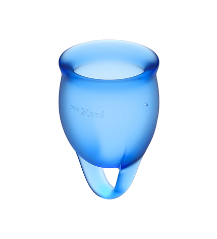 SATISFYER - COUPE MENSTRUELLE FEEL CONFIDENT BLEU FONCÉ 15 + 20 ML by SATISFYER MENSTRUAL CUPS