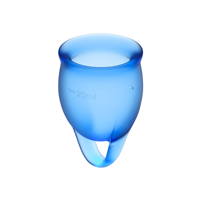 SATISFYER - COUPE MENSTRUELLE FEEL CONFIDENT BLEU FONCÉ 15 + 20 ML by SATISFYER MENSTRUAL CUPS