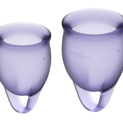 SATISFYER - COUPE MENSTRUELLE FEEL CONFIDENT VIOLET 15 + 20 ML by SATISFYER MENSTRUAL CUPS