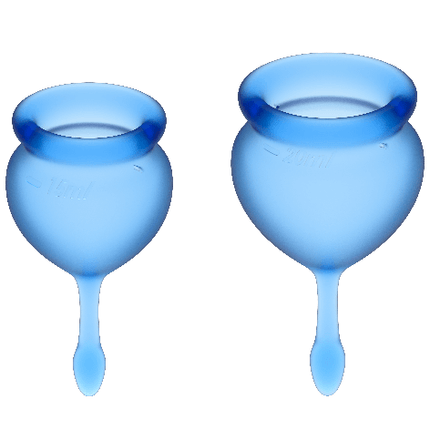 SATISFYER - COUPE MENSTRUELLE FEEL GOOD BLEU FONCÉ 15 + 20 ML by SATISFYER MENSTRUAL CUPS