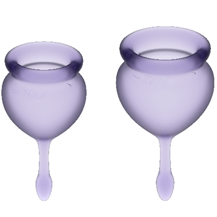 SATISFYER - COUPE MENSTRUELLE FEEL GOOD BLEU FONCÉ 15 + 20 ML by SATISFYER MENSTRUAL CUPS