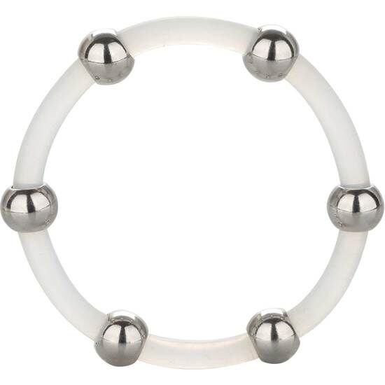 CALEXOTICS - BAGUE EN SILICONE PERLÉE ACIER XL by CALEXOTICS