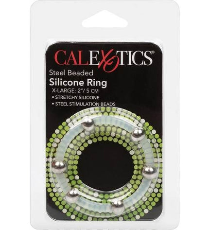 CALEXOTICS - BAGUE EN SILICONE PERLÉE ACIER XL by CALEXOTICS