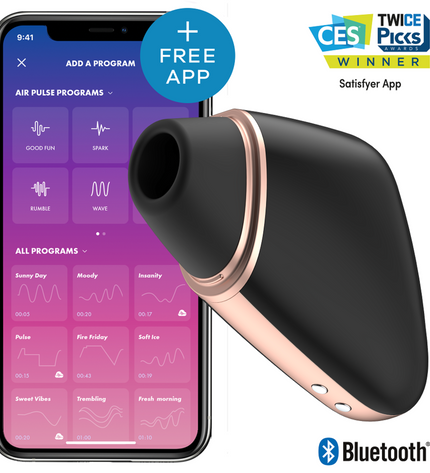 SATISFYER - STIMULATEUR ET VIBRATEUR AIR LOVE TRIANGLE NOIR by SATISFYER CONNECT