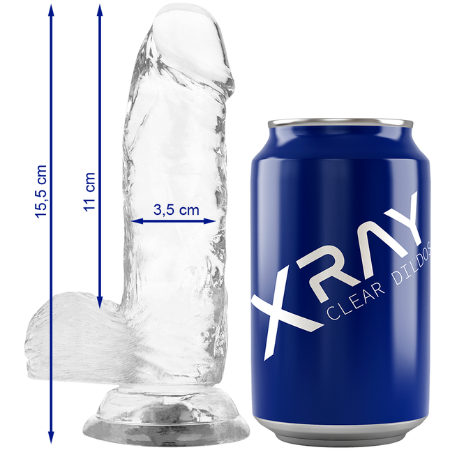 X RAY - BITE TRANSPARENTE AVEC BOULES 15.5 CM -O- 3.5 CM by X RAY