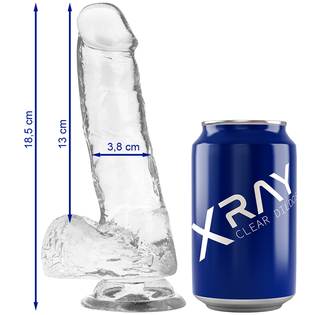 X RAY - BITE TRANSPARENTE AVEC BOULES 18.5 CM -O- 3.8 CM by X RAY