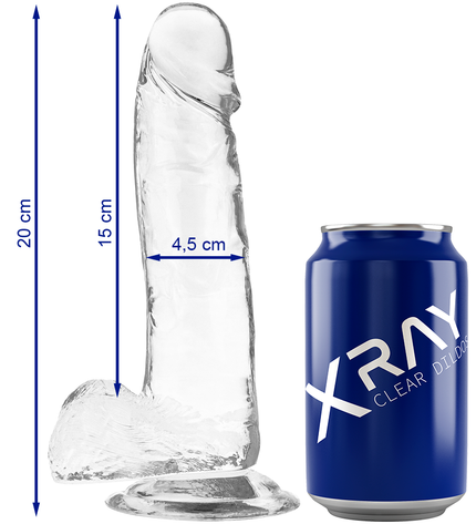 X RAY - BITE TRANSPARENTE AVEC BOULES 20 CM -O- 4.5 CM by X RAY