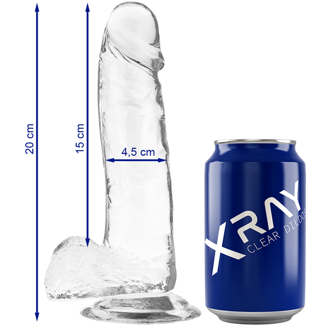 X RAY - BITE TRANSPARENTE AVEC BOULES 20 CM -O- 4.5 CM by X RAY