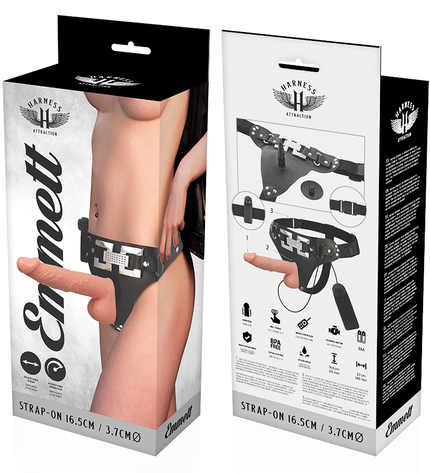 HARNESS ATTRACTION - RNES EMMETT VIBRATEUR RÉALISTE 16.5 CM -O- 3.7 CM by HARNESS ATTRACTION